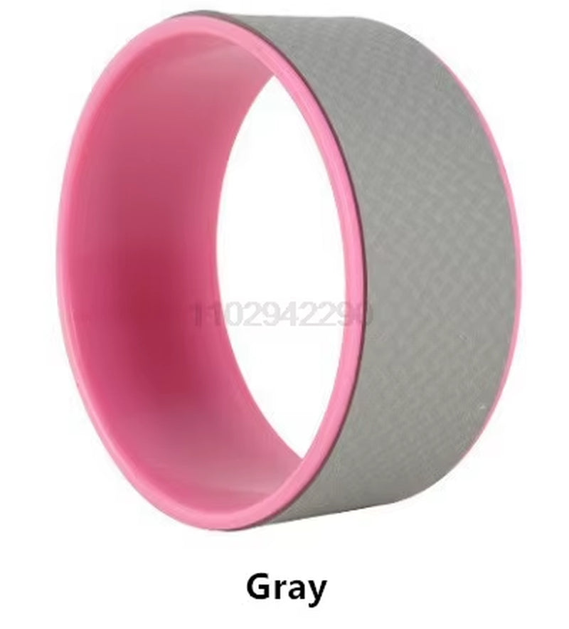 12" Yoga Wheel Back Roller Deep Tissue Massager Yoga Stretching Equipmen for Back Pain Relief Improving Yoga Poses Relaxation